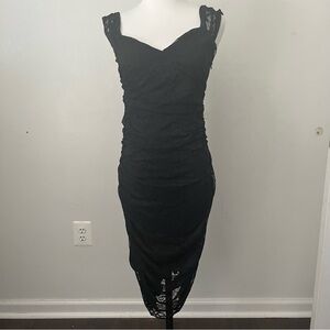 Express, Elegant Black Lace Dress, Women, Medium, Y2K, Retro, Goth